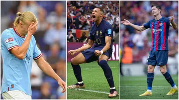 Kylian Mbappe, Erling Haaland, Robert Lewandowski, 2022, top scorer, Europe, league, top five