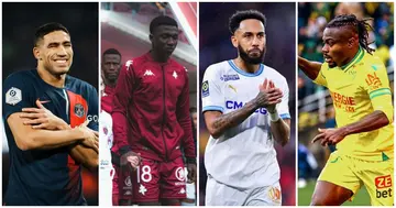 Achraf Hakimi, Lamine Camara, Pierre-Emerick Aubameyang, Moses Simon, Ligue 1, Marc-Vivien Foe, award, individual, season