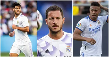 Marco Asensio, Eden Hazard, Mariano, Nacho, Odriozola, Real Madrid