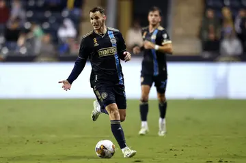 Daniel Gazdag's penalty set the Philadelphia Union on their way to a 3-1 win over New England Revolution in the MLS playoffs on Saturday.