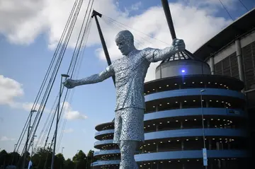 Burnley boss Vincent Kompany has a statue outside Manchester City's Etihad Stadium