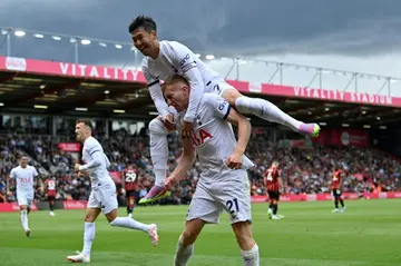 Hot-Spurs: Tottenham beat Bournemouth 2-0 to go top of the Premier League