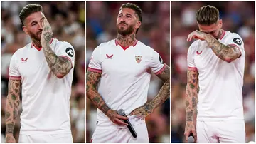 Sergio Ramos breaks down in tears while discussing his return to boyhood club, Sevilla.