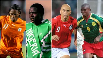 Didier Drogba, Andre Ayew, Rashid Yekini, Hossam Hassan, Samuel Eto'o, AFCON, goal scorers