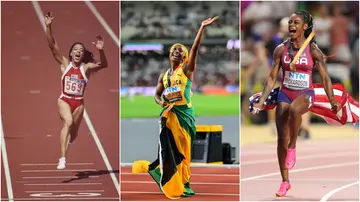 Shelly-Ann Fraser-Pryce, Jamaica, 2023 World Athletics Championships, Shericka Jackson, SHa'Carri Richardson, Florence Griffith-Joyner, 2023 World Athletics Championships, Elaine Thompson-Herah