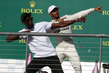 Usain Bolt, Lewis Hamilton, Las Vegas Grand Prix, Max Verstappen