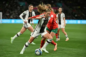 Germany midfielder Melanie Leupolz (C) has retired from international duty