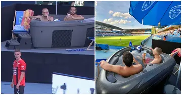 Troyes, Rennes, jacuzzi, pitch side, hot tub, Ligue 1