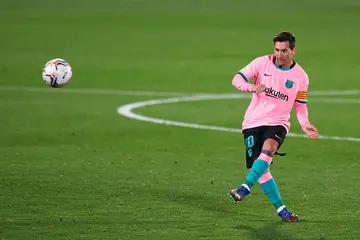 Lionel Messi in action for Barcelona