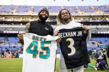 Odell Beckham Jr. and Duke Riley