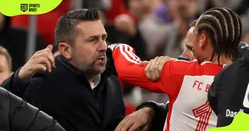 Bjelica (L) and Sané (R) in a heated argument