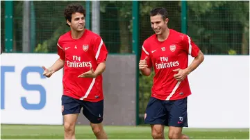 Cesc Fabregas, Robin Van Persie, Arsenal, Manchester United, Barcelona, Spain, Monaco