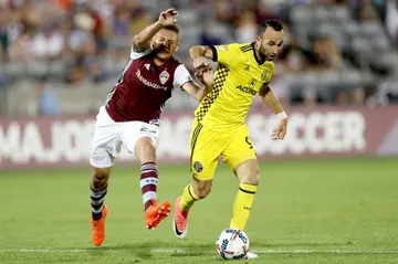 Sporting Kansas City's Kortne Ford, at left during his days with the Colorado Rapids, was issued a 10-game ban by Major League Soccer on Friday for using performance-enhancing substances