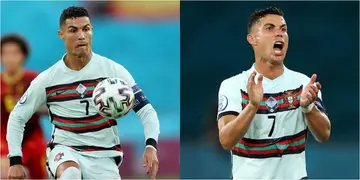 Fans slam Ronaldo changing shirt during half time loss Belgium at Euro 2020