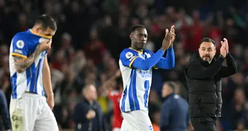 Roberto De Zerbi (right) is still to win in four games as Brighton boss
