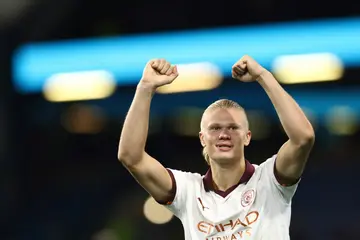 Double trouble: Erling Haaland scored twice in Manchester City's 3-0 win at Burnley