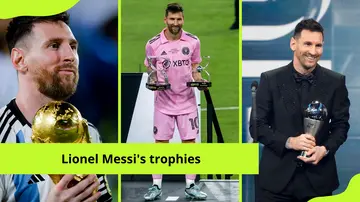 how many trophies does lionel messi have
