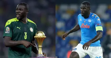 Kalidou Koulibaly with the Africa Cup of Nations trophy in Cameroon. Credit: @CAF_Online Getty Images
