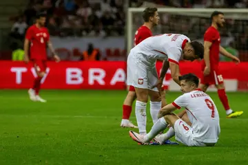 Robert Lewandowski suffered a thigh injury during Poland's friendly against Turkey