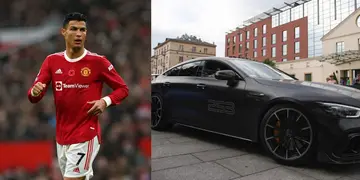 Ronaldo drives into Man United training in £250k Bentley