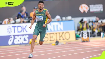 Wayde Van Niekerk in a competition