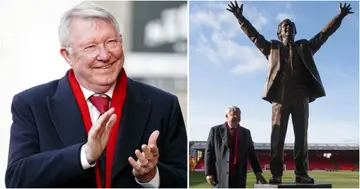 Manchester United Legend Sir Alex Ferguson Unveils His Own Statue at Aberdeen Stadium