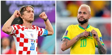 Croatia captain Luka Modric prepares to face Brazil star Neymar as the World Cup quarter-finals get under way on Friday