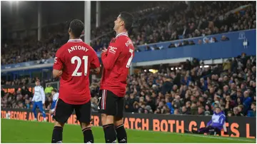 Cristiano Ronaldo, Antony, Manchester United, Everton, Goodison Park, Premier League.