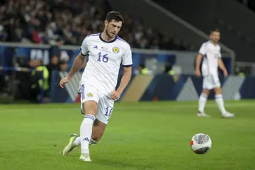 Scott McKenna in action during the international friendly match between France and Scotland 