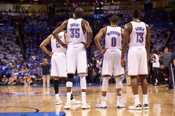 James Harden, kevin Durant, Russell Westbrook, Oklahoma City Thunder