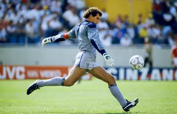 Peter Shilton in action during the FIFA 1986 World Cup