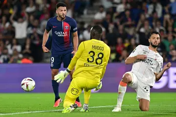 Lorient's Swiss goalkeeper Yvon Mvogo has made 20 saves in four games