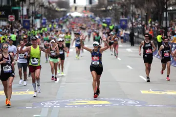 Runners in Boston, Massachusetts