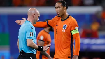 Virgil van Dijk, English referee, Anthony Taylor, the Netherlands, Dutch, Oranje, France, Xavi Simons, disallowed, goal, fair.