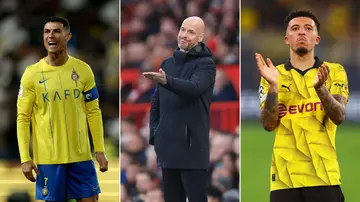 Erik ten Hag, Jadon Sancho, Cristiano Ronaldo, Erik ten Hag, Manchester United, Al Nassr, Borussia Dortmund, Champions League, King's Cup, 