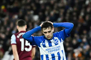 Brighton were held to a 0-0 draw by West Ham on Tuesday