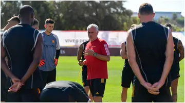 Jose Mourinho, Nemanja Matic, AS Roma, Albufeira, Portugal.