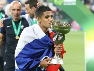 Ludovic Blas scored in France's 4-0 win over Italy in the final of the Under-19 European Championship in 2016