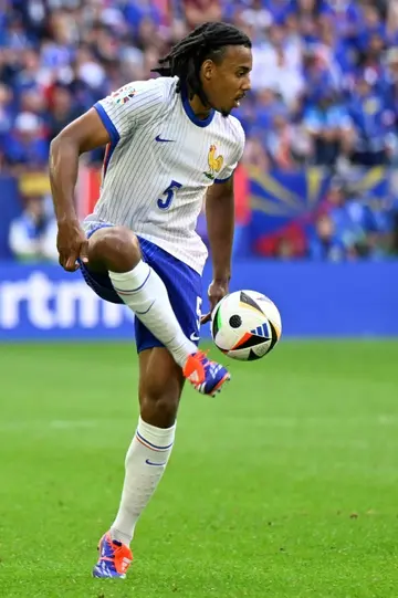 Right-back Jules Kounde was the man of the match for France against Belgium
