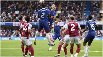 Chelsea and Aston Villa in action during their Premier League match at Stamford Bridge. Photo by Jacques Feeney.