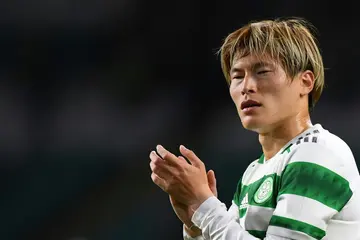 Kyogo Furuhashi scored his 30th goal of the season as Celtic clinched the Scottish Premiership title
