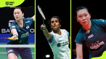  Kim Ga Eun, PV Sindhu, and Beiwen Zhang