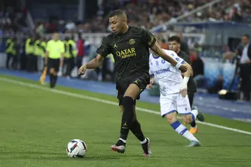 Kylian Mbappe of PSG during the Ligue 1 Uber Eats match