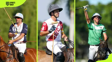 From L-R, Adolfo Cambiaso Jr, Facundo Pieres and Pablo Pieres