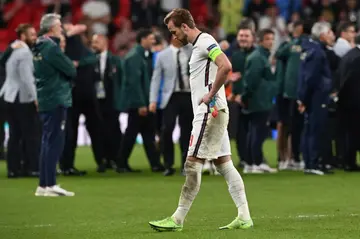 A disconsolate England captain Harry Kane after losing the penalty shoot-out to Italy in the last Euro final at Wembley