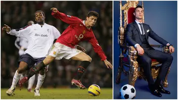 Cristiano Ronaldo, Jay Jay Okocha, Manchester United, Bolton, Premier League, stepovers, dribbling