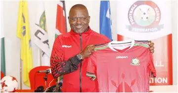 Jacob "Ghost" Mulee after he was appointed Harambee Stars head coach. Photo: Harambee Stars.