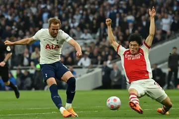 Tottenham's Harry Kane will aim to extend his fine record against Arsenal this weekend