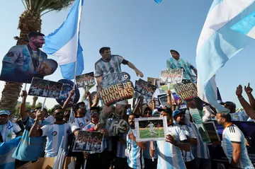 Argentina supporters gather in Doha as the World Cup approaches