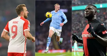 Harry Kane, Erling Haaland, and Victor Boniface are the top goal-scorers for Bayern Munich, Manchester City, and Bayer Leverkusen respectively.